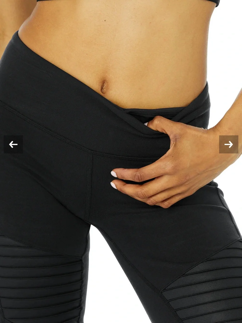 BUNDLE ALO Moto Leggings in Black or White- Small
